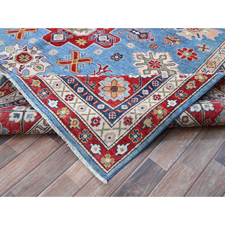 8'9" x 12'1" New Hand Knotted Blue Wool Rectangle Oriental Rug - MOA102525