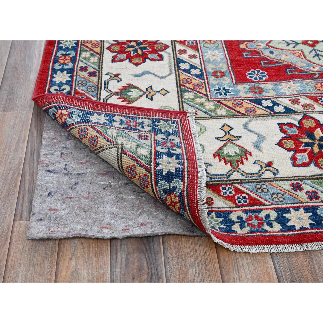 9'1" x 11'9" New Hand Knotted Red Wool Rectangle Oriental Rug - MOA102526