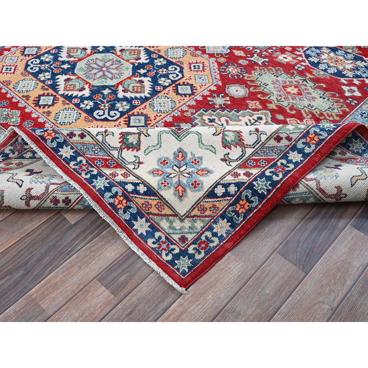 9'1" x 11'9" New Hand Knotted Red Wool Rectangle Oriental Rug - MOA102526