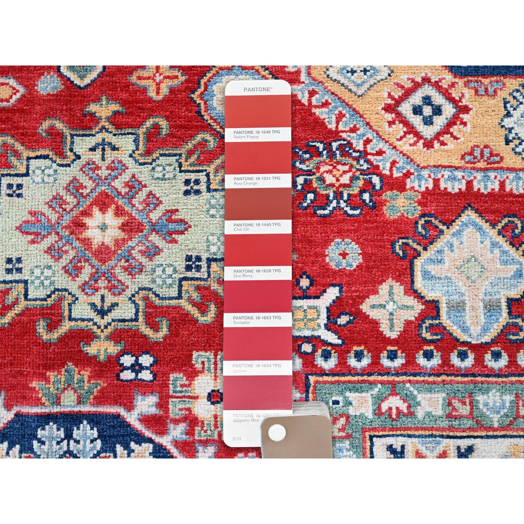 9'1" x 11'9" New Hand Knotted Red Wool Rectangle Oriental Rug - MOA102526