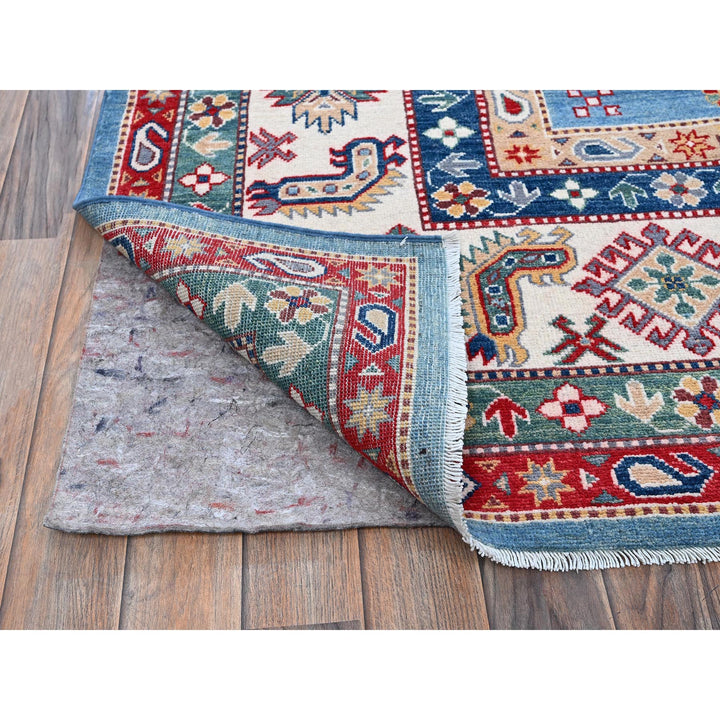 9'9" x 14'0" New Hand Knotted Blue Wool Rectangle Oriental Rug - MOA102528