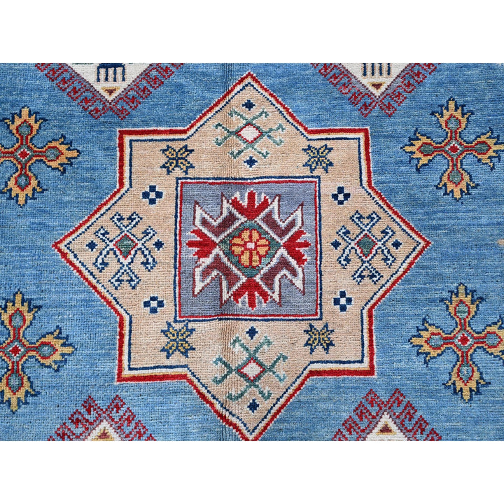 9'9" x 14'0" New Hand Knotted Blue Wool Rectangle Oriental Rug - MOA102528