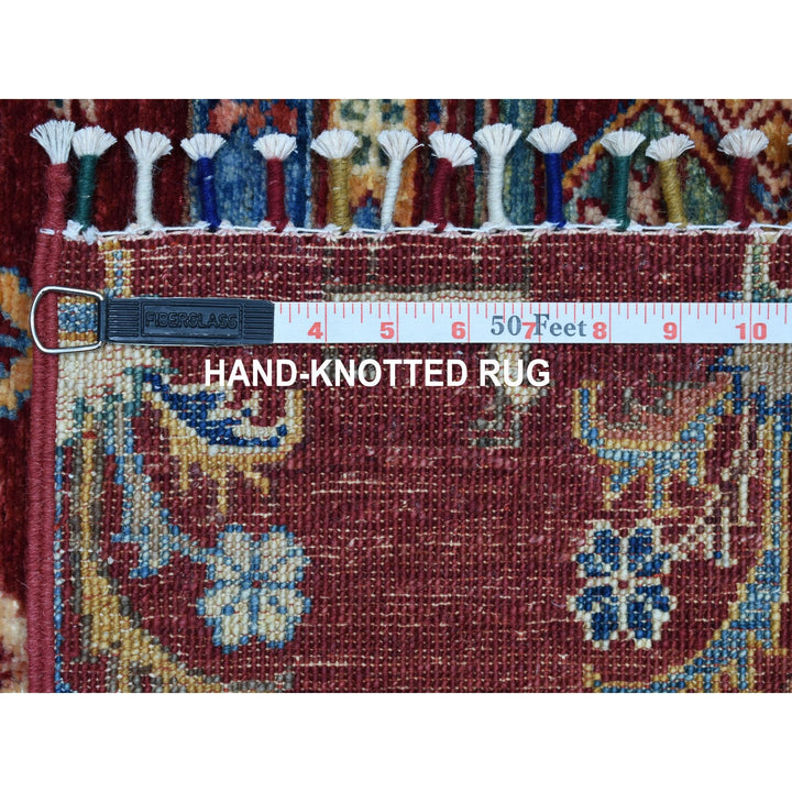 2'9" x 7'10" New Hand Knotted Red Wool Runner Oriental Rug - MOA10252939