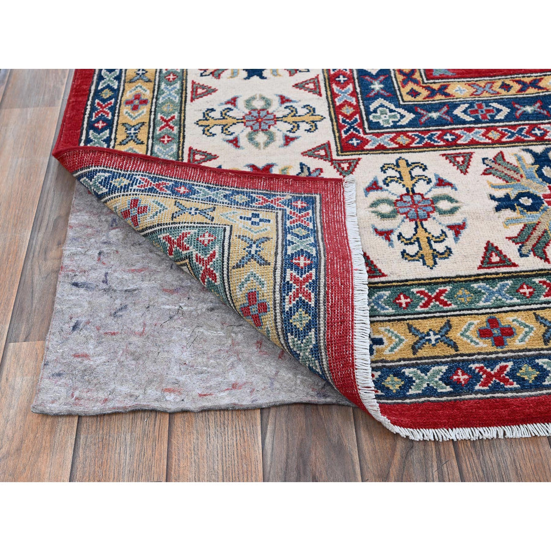 9'9" x 13'11" New Hand Knotted Red Wool Rectangle Oriental Rug - MOA102529