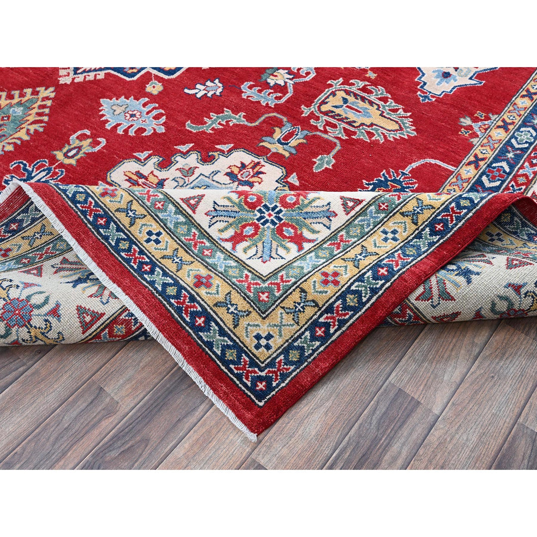 9'9" x 13'11" New Hand Knotted Red Wool Rectangle Oriental Rug - MOA102529