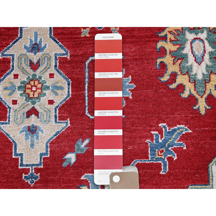 9'9" x 13'11" New Hand Knotted Red Wool Rectangle Oriental Rug - MOA102529