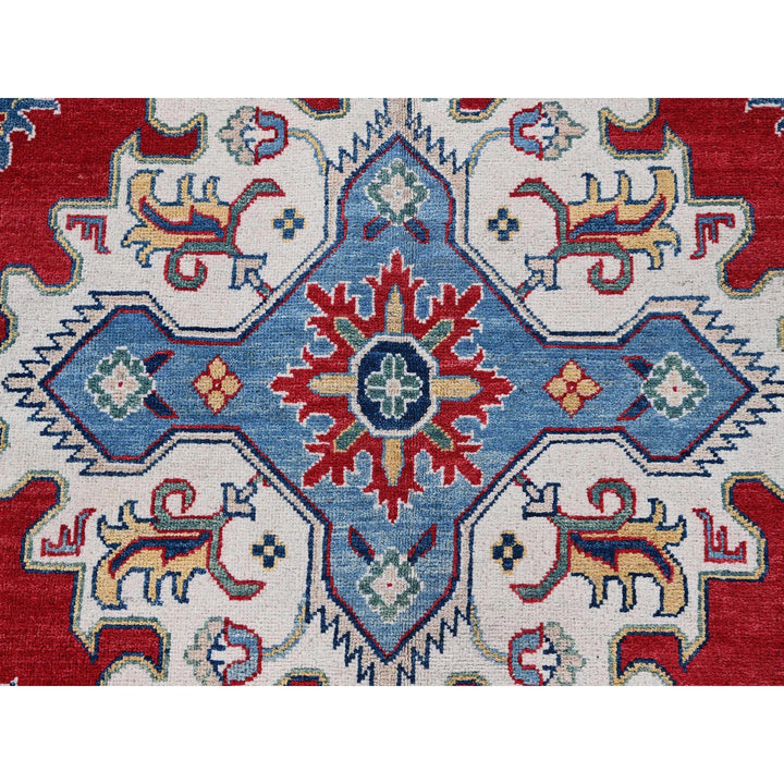 9'9" x 13'11" New Hand Knotted Red Wool Rectangle Oriental Rug - MOA102529