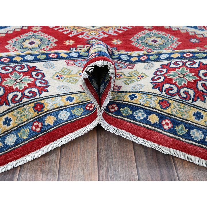 7'10" x 9'11" New Hand Knotted Red Wool Rectangle Oriental Rug - MOA102530