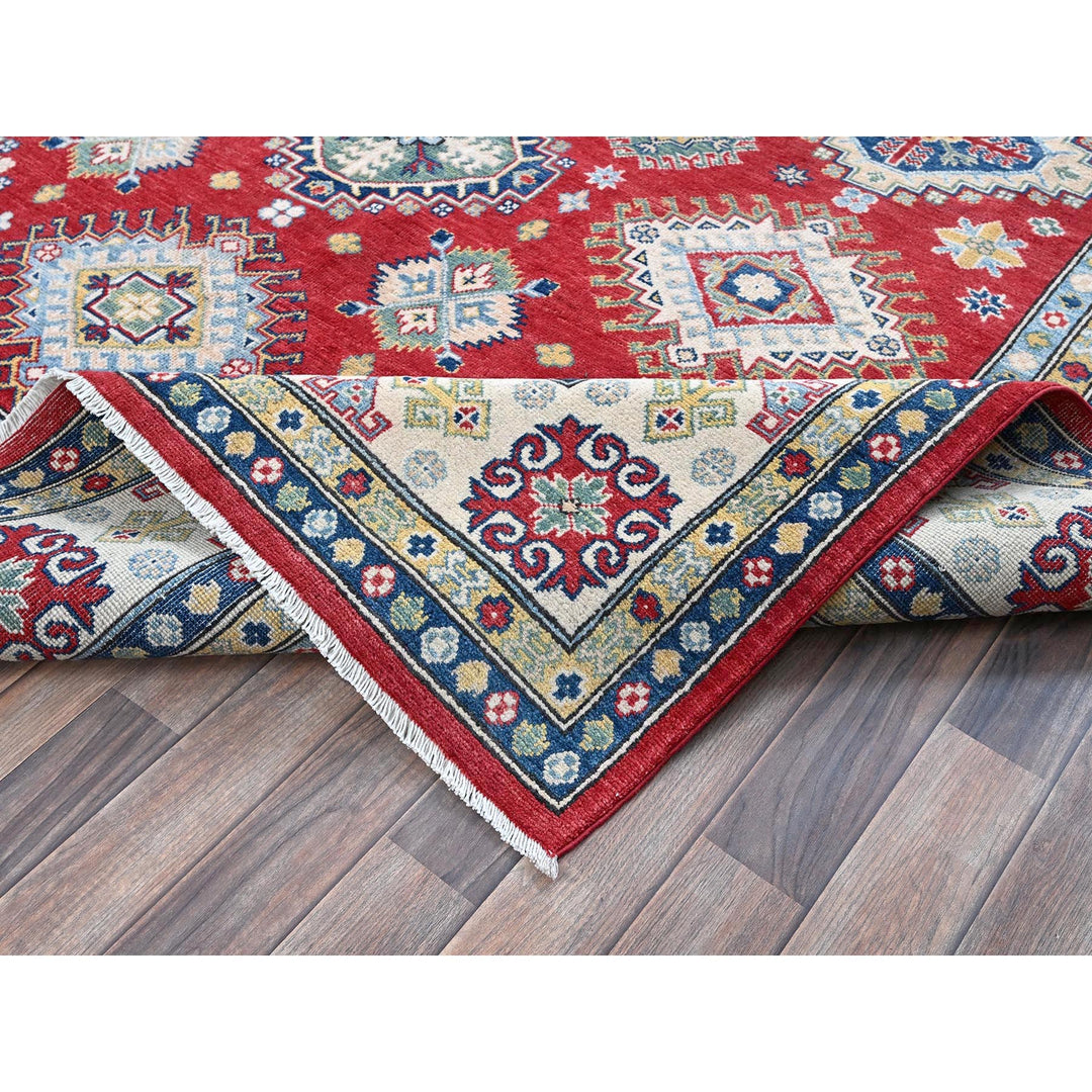 7'10" x 9'11" New Hand Knotted Red Wool Rectangle Oriental Rug - MOA102530