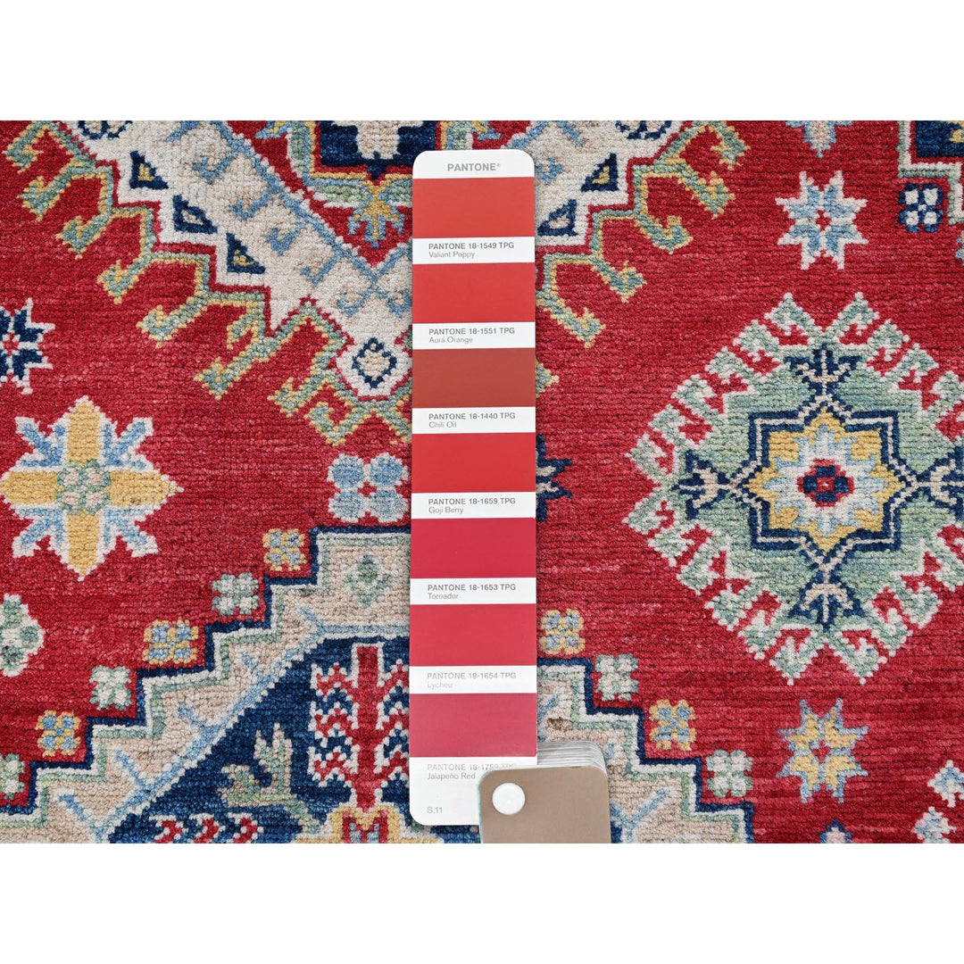 7'10" x 9'11" New Hand Knotted Red Wool Rectangle Oriental Rug - MOA102530