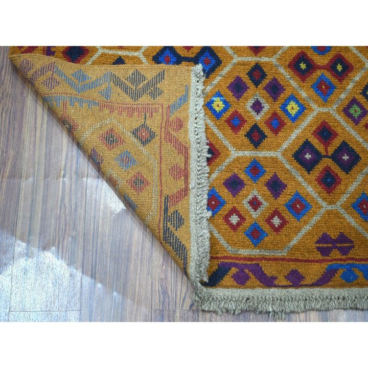 4'0" x 5'10" New Hand Knotted Multicolored Wool Rectangle Oriental Rug - MOA10253182