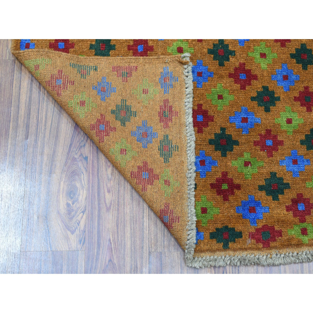 4'1" x 6'1" New Hand Knotted Multicolored Wool Rectangle Oriental Rug - MOA10253189