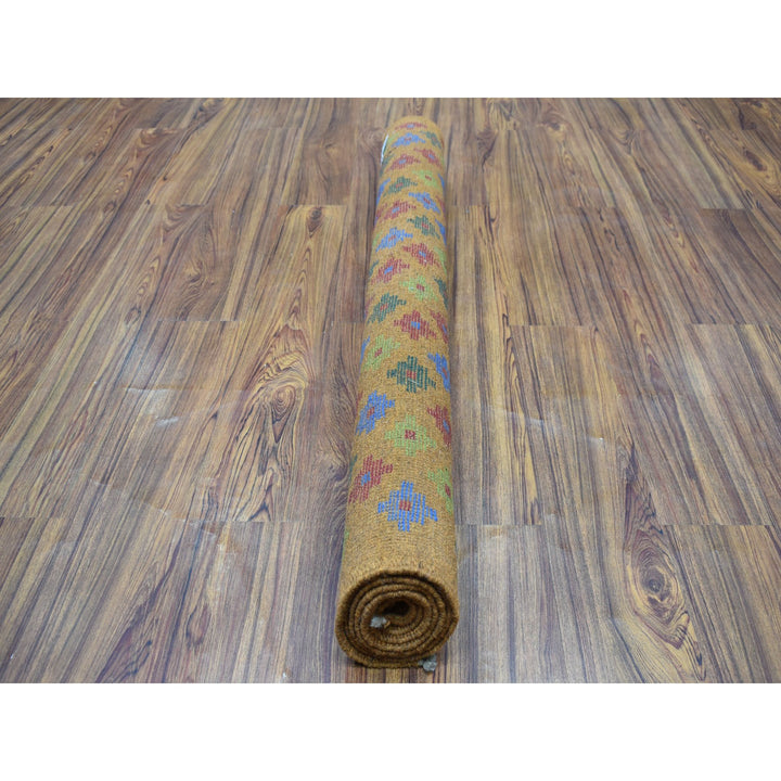 4'1" x 6'1" New Hand Knotted Multicolored Wool Rectangle Oriental Rug - MOA10253189