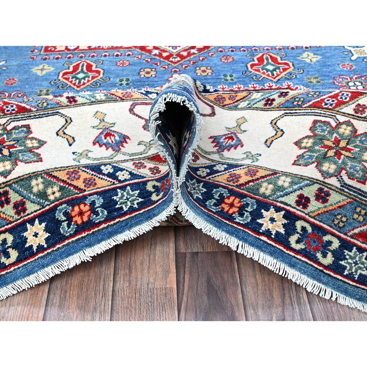 8'11" x 12'8" New Hand Knotted Blue Wool Rectangle Oriental Rug - MOA102531