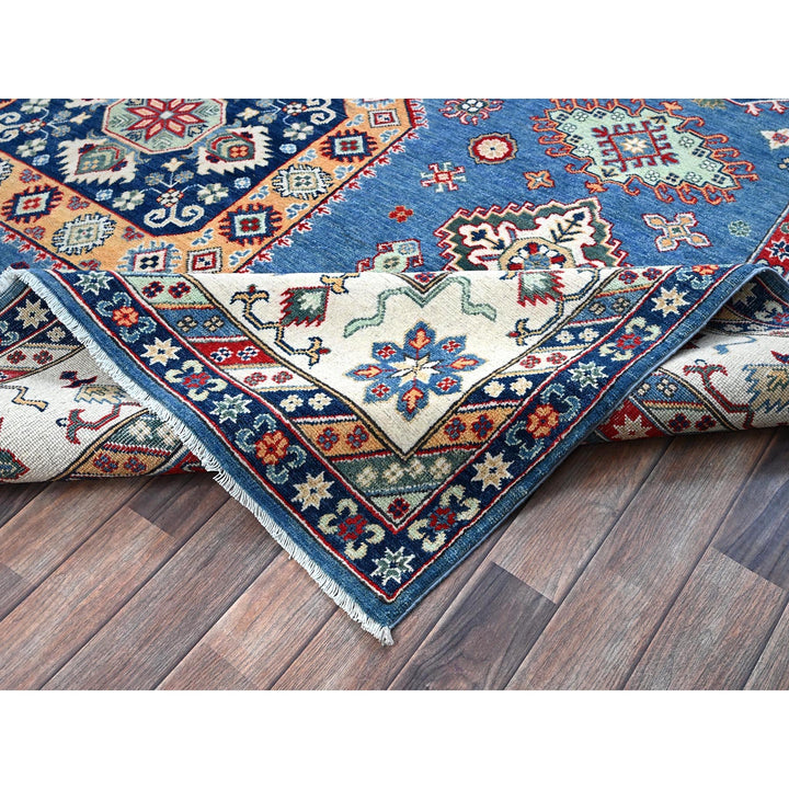8'11" x 12'8" New Hand Knotted Blue Wool Rectangle Oriental Rug - MOA102531