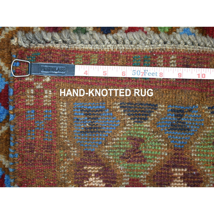 3'3" x 5'0" New Hand Knotted Red Wool Rectangle Oriental Rug - MOA10253292