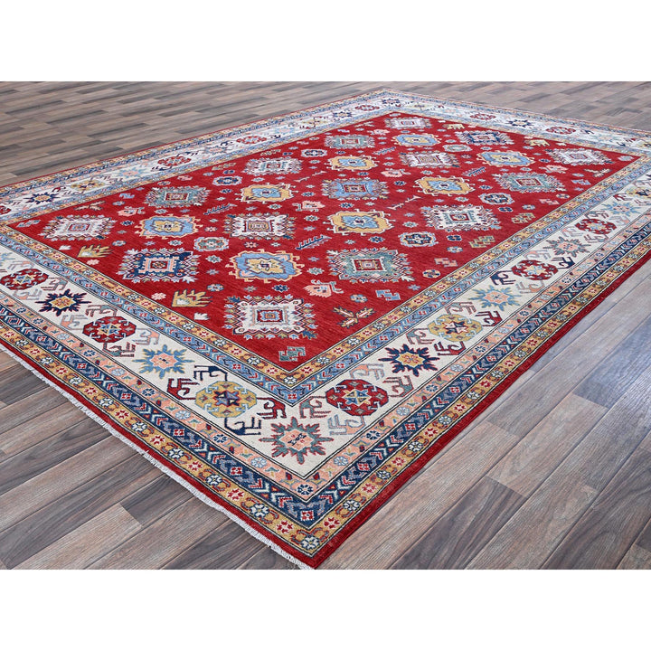 8'0" x 11'3" New Hand Knotted Red Wool Rectangle Oriental Rug - MOA102532