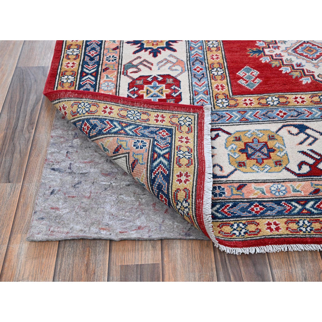 8'0" x 11'3" New Hand Knotted Red Wool Rectangle Oriental Rug - MOA102532