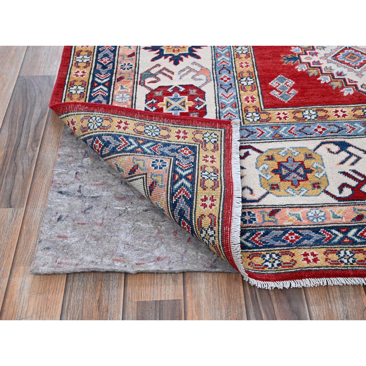 8'0" x 11'3" New Hand Knotted Red Wool Rectangle Oriental Rug - MOA102532