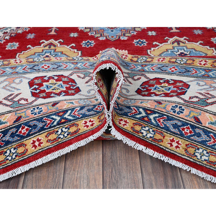 8'0" x 11'3" New Hand Knotted Red Wool Rectangle Oriental Rug - MOA102532