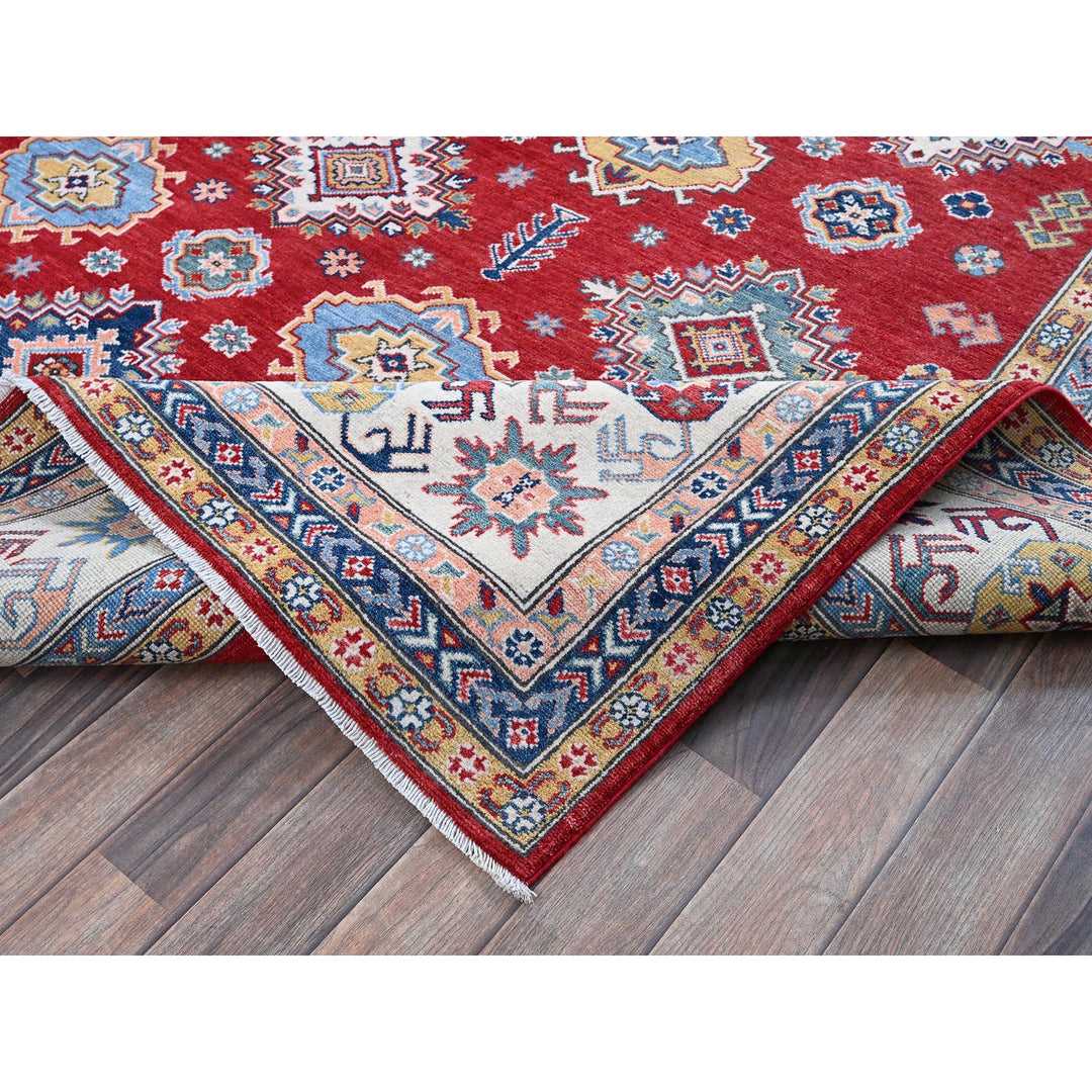 8'0" x 11'3" New Hand Knotted Red Wool Rectangle Oriental Rug - MOA102532