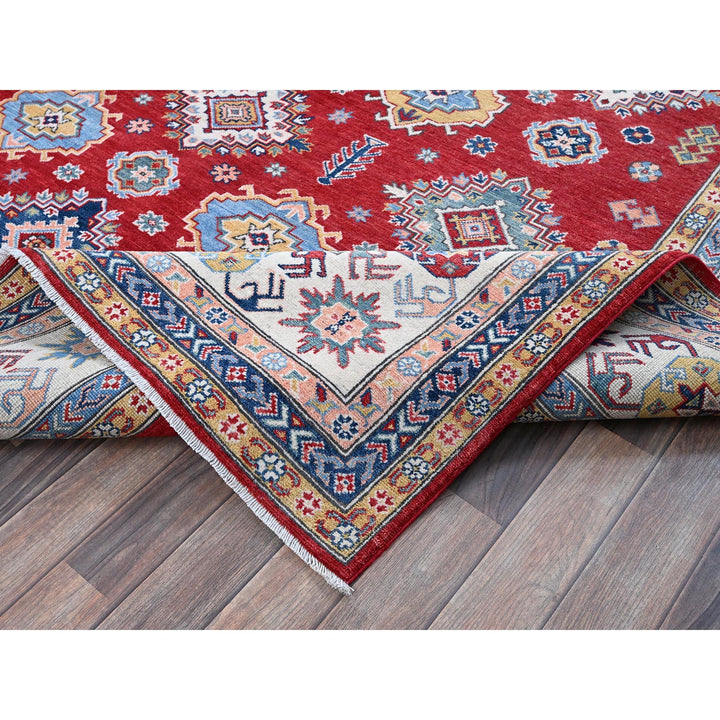 8'0" x 11'3" New Hand Knotted Red Wool Rectangle Oriental Rug - MOA102532