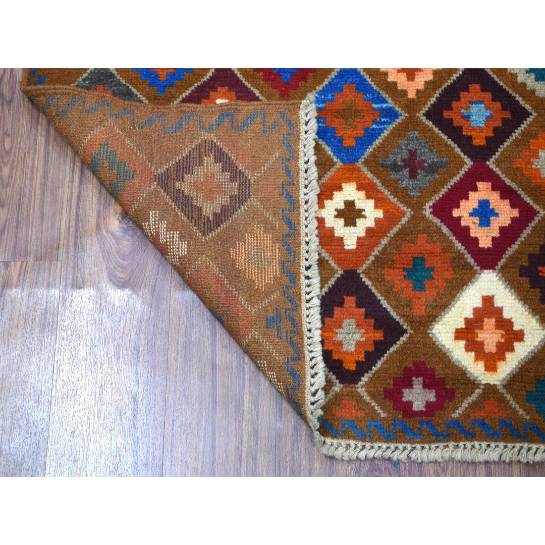 3'5" x 4'10" New Hand Knotted Multicolored Wool Rectangle Oriental Rug - MOA10253301