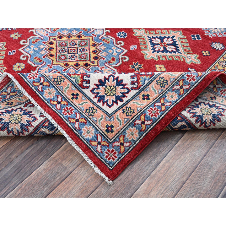 6'3" x 8'11" New Hand Knotted Red Wool Rectangle Oriental Rug - MOA102533