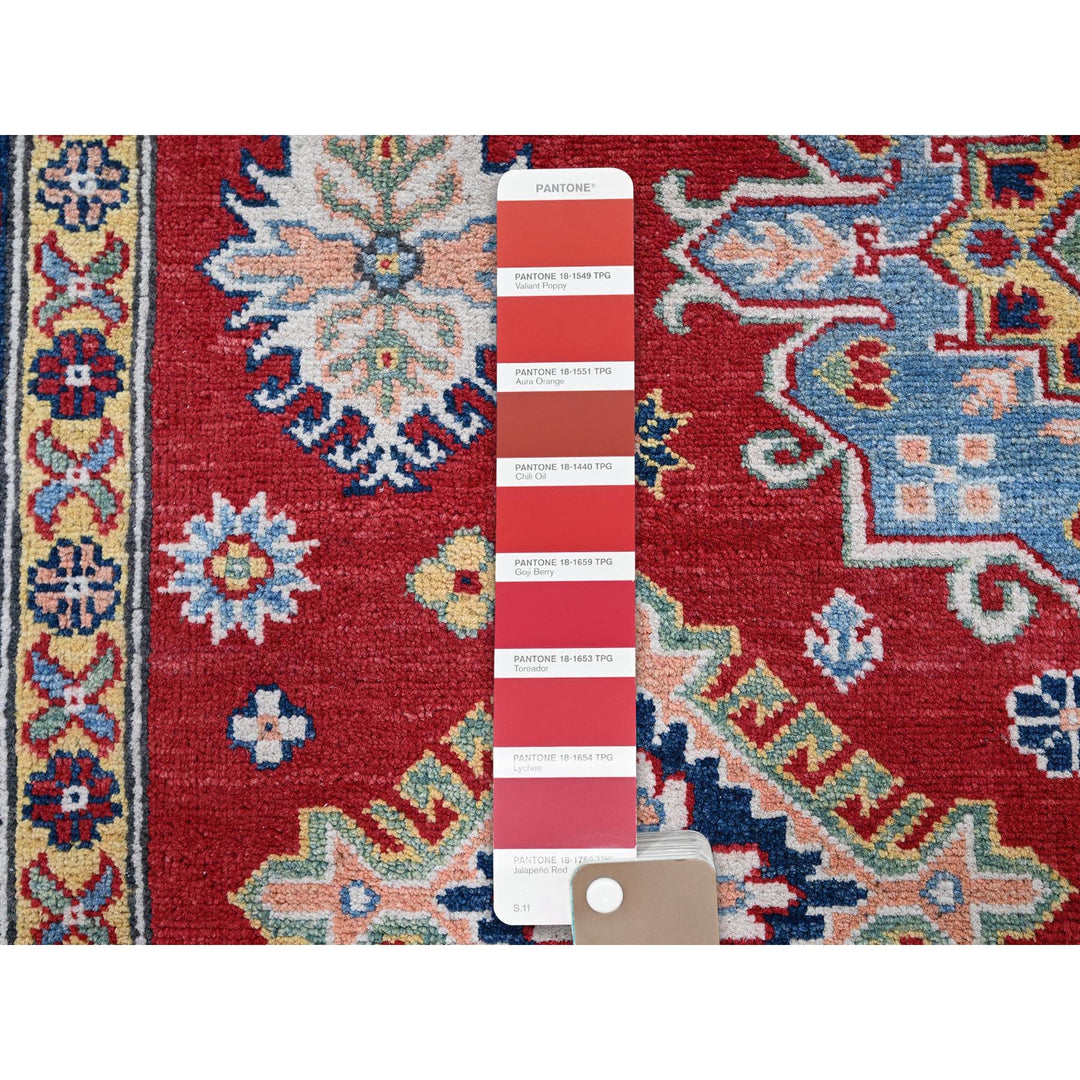 6'3" x 8'11" New Hand Knotted Red Wool Rectangle Oriental Rug - MOA102533