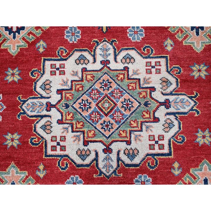 6'3" x 8'11" New Hand Knotted Red Wool Rectangle Oriental Rug - MOA102533