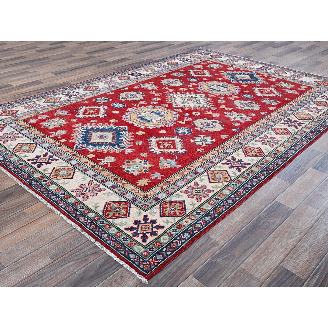 5'10" x 8'8" New Hand Knotted Red Wool Rectangle Oriental Rug - MOA102534