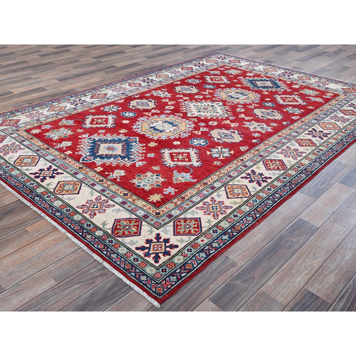 5'10" x 8'8" New Hand Knotted Red Wool Rectangle Oriental Rug - MOA102534