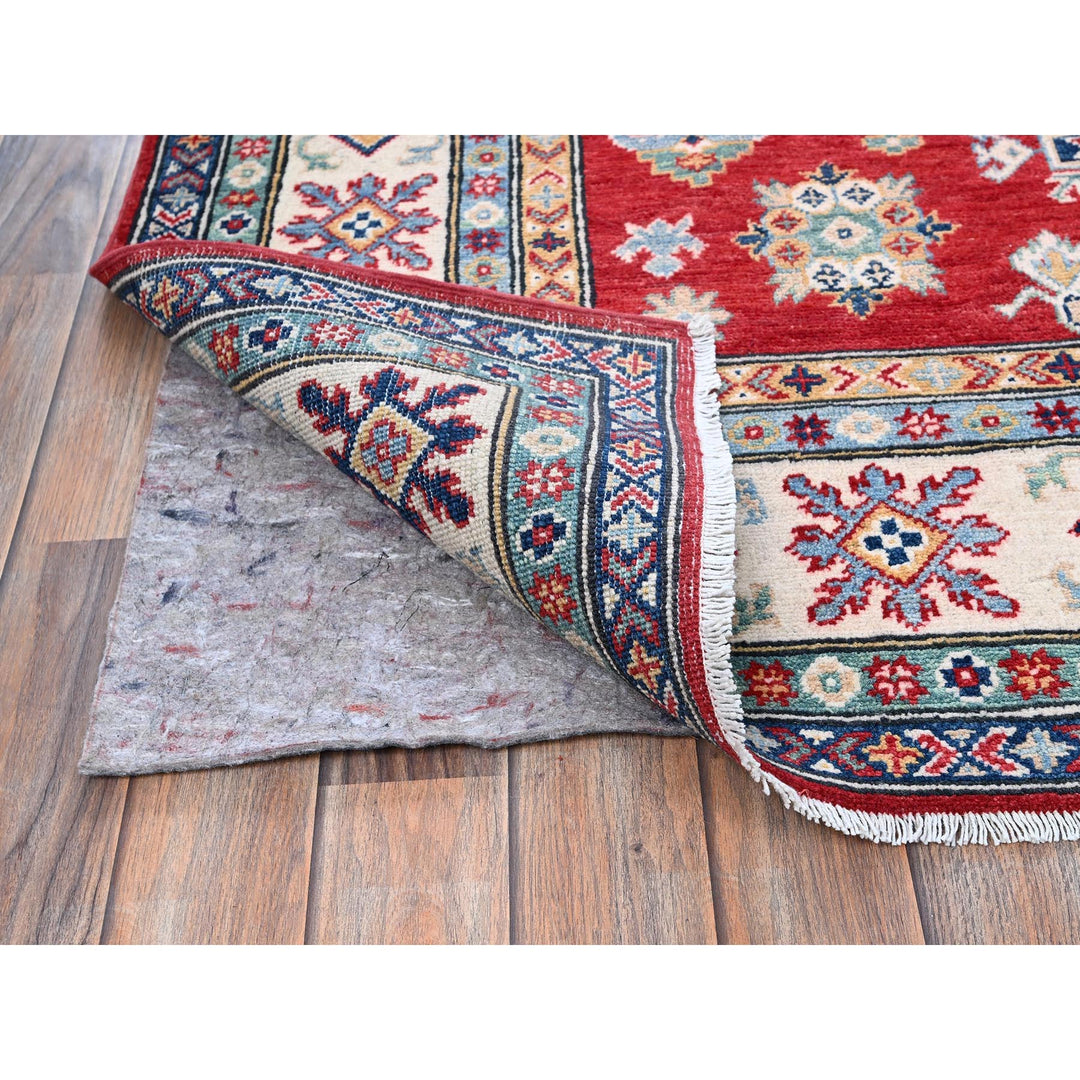 5'10" x 8'8" New Hand Knotted Red Wool Rectangle Oriental Rug - MOA102534