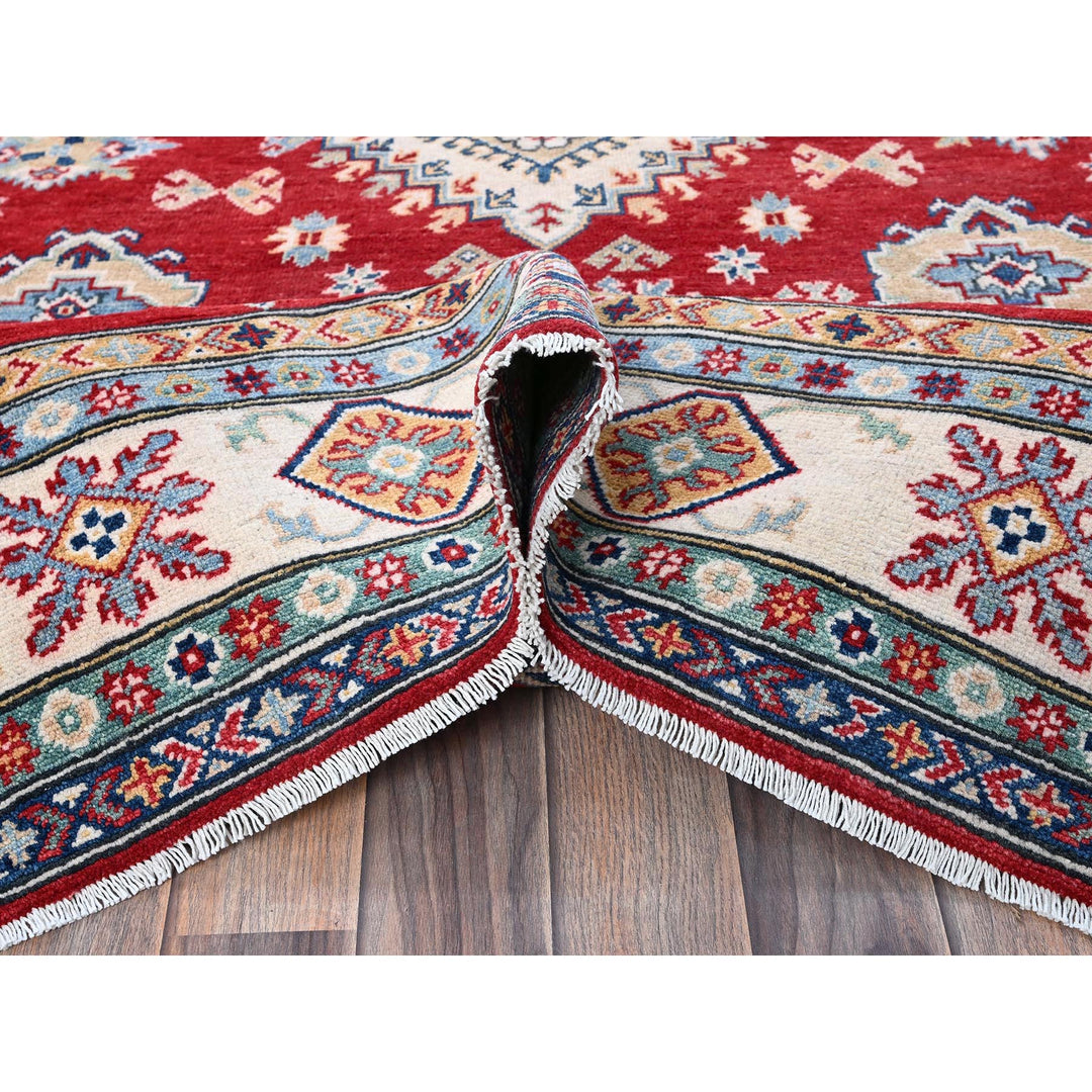 5'10" x 8'8" New Hand Knotted Red Wool Rectangle Oriental Rug - MOA102534