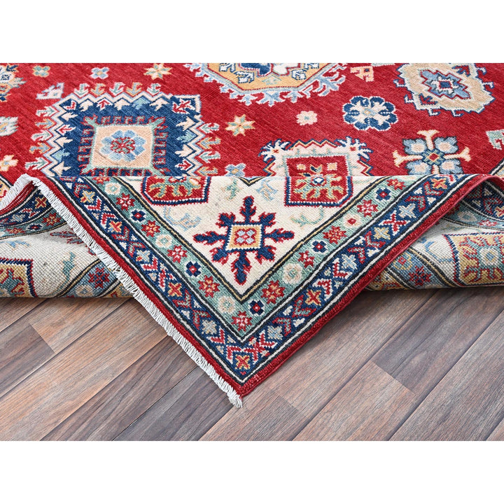 5'10" x 8'8" New Hand Knotted Red Wool Rectangle Oriental Rug - MOA102534