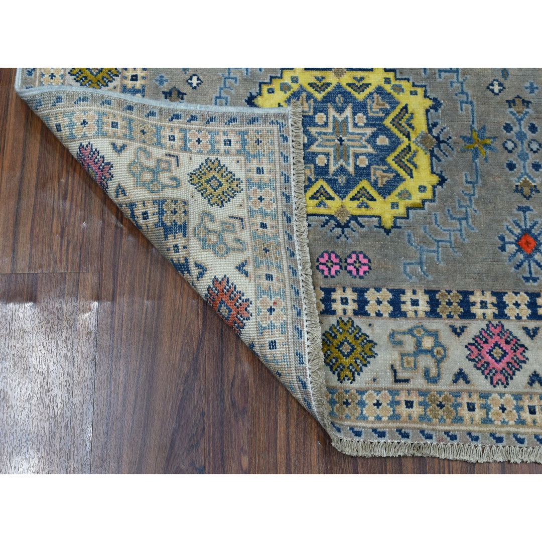 3'3" x 5'0" New Hand Knotted Grey Wool Rectangle Oriental Rug - MOA10253540