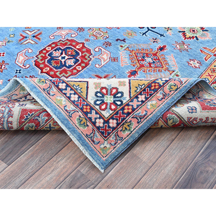 6'2" x 8'7" New Hand Knotted Blue Wool Rectangle Oriental Rug - MOA102535