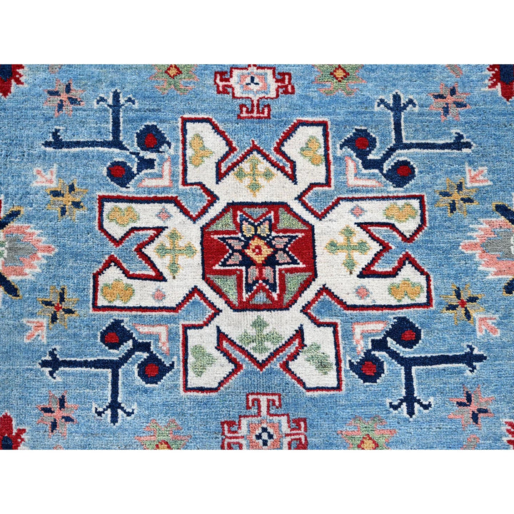 6'2" x 8'7" New Hand Knotted Blue Wool Rectangle Oriental Rug - MOA102535