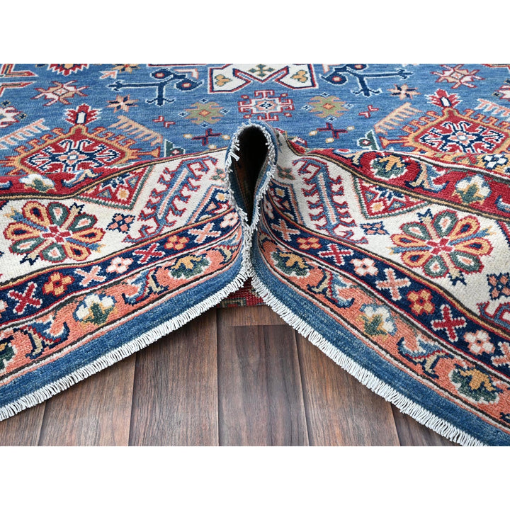 5'11" x 8'9" New Hand Knotted Blue Wool Rectangle Oriental Rug - MOA102536