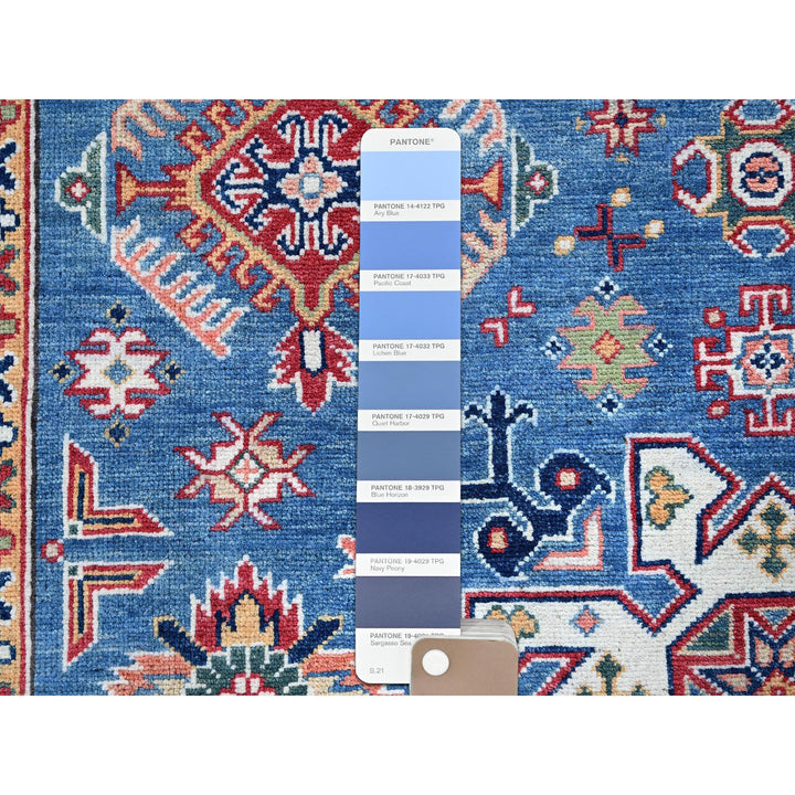 5'11" x 8'9" New Hand Knotted Blue Wool Rectangle Oriental Rug - MOA102536