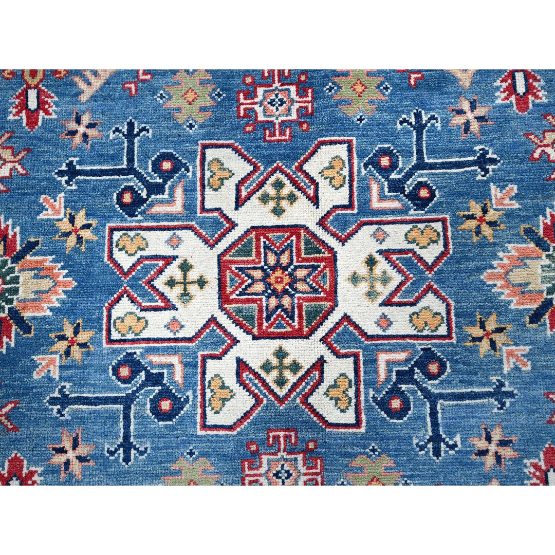 5'11" x 8'9" New Hand Knotted Blue Wool Rectangle Oriental Rug - MOA102536