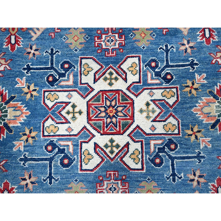 5'11" x 8'9" New Hand Knotted Blue Wool Rectangle Oriental Rug - MOA102536