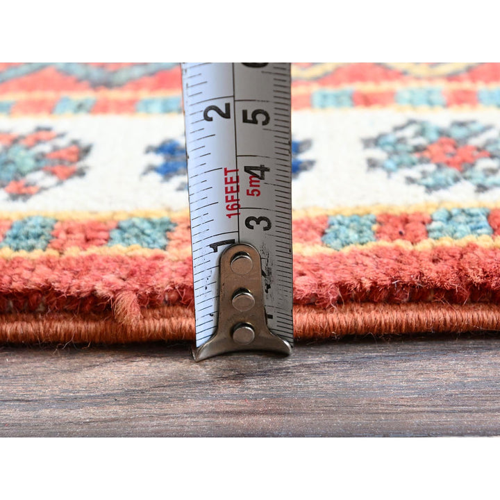 5'2" x 6'11" New Hand Knotted Blue Wool Rectangle Oriental Rug - MOA102537