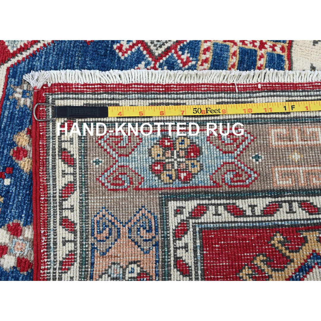 4'10" x 6'5" New Hand Knotted Red Wool Rectangle Oriental Rug - MOA102538
