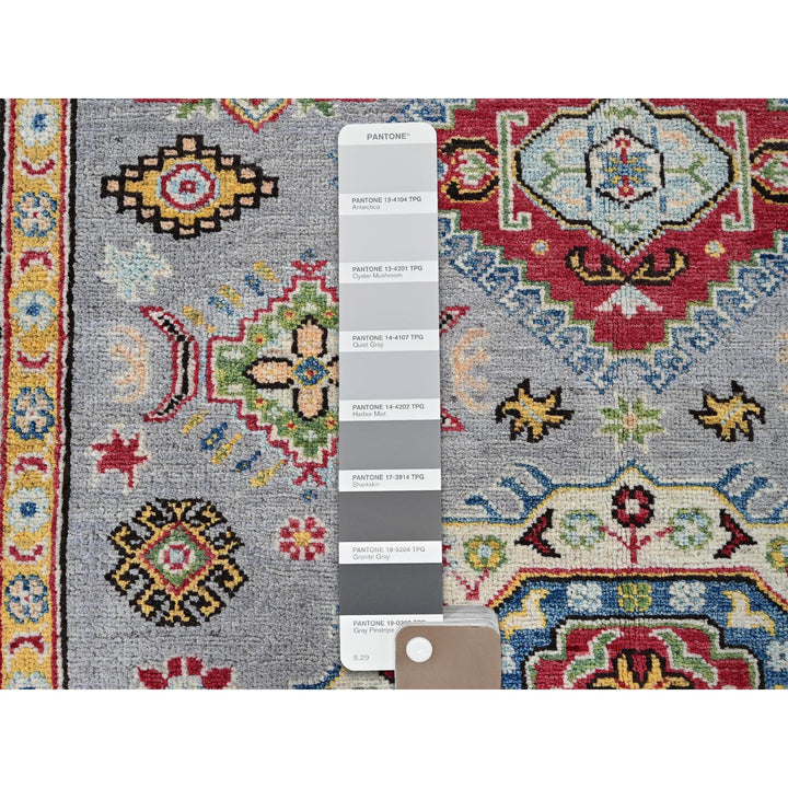 5'0" x 6'3" New Hand Knotted Grey Wool Rectangle Oriental Rug - MOA102540
