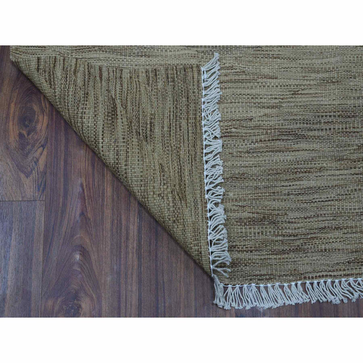 2'3" x 6'4" New Hand Woven Grey Wool Runner Oriental Rug - MOA10254251