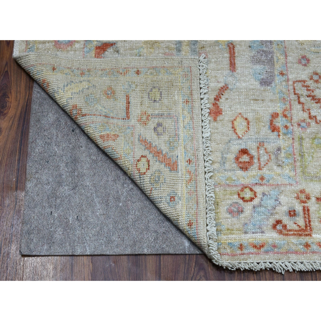 2'10" x 13'6" New Hand Knotted Grey Wool Runner Oriental Rug - MOA10254429