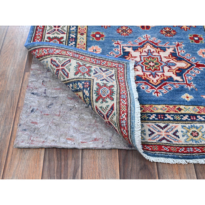 2'10" x 15'11" New Hand Knotted Blue Wool Runner Oriental Rug - MOA102544