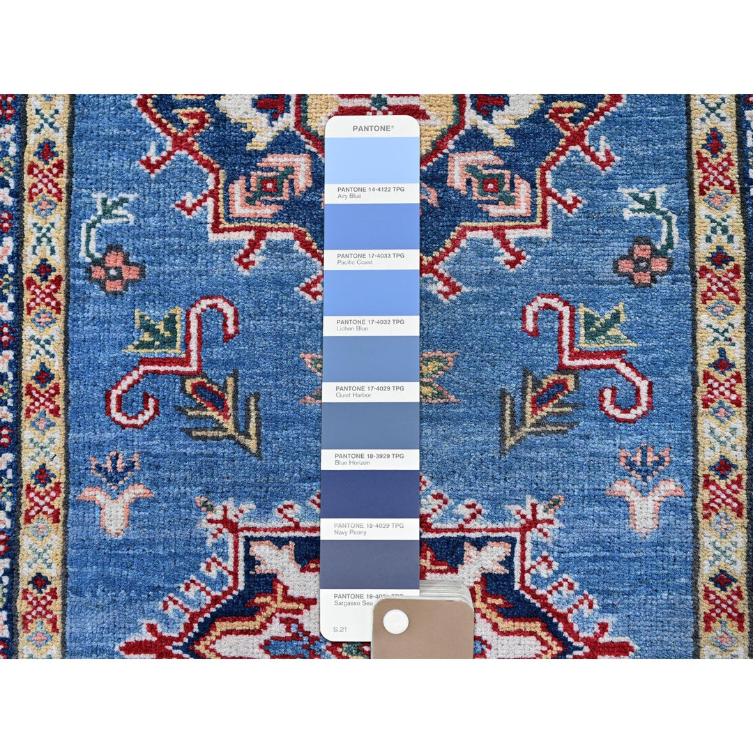 2'10" x 15'11" New Hand Knotted Blue Wool Runner Oriental Rug - MOA102544