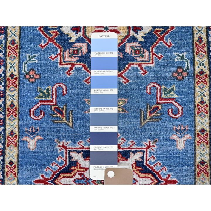 2'10" x 15'11" New Hand Knotted Blue Wool Runner Oriental Rug - MOA102544